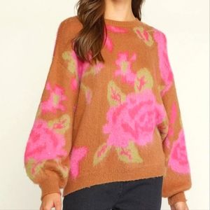 Entro Crew Neck Rose Sweater